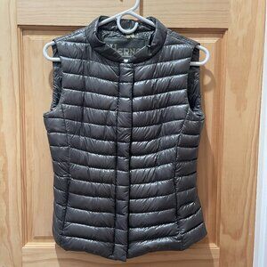 HERNO Ultralight Down Puffer Vest 42 IT- 6 US Pewter Grey